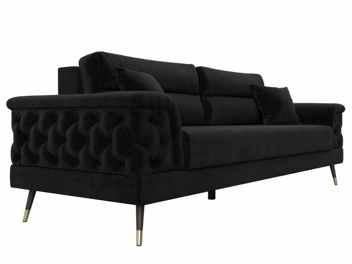 Диван-кровать Лига 023 черного цвета - лучшие Прямые диваны в INMYROOM