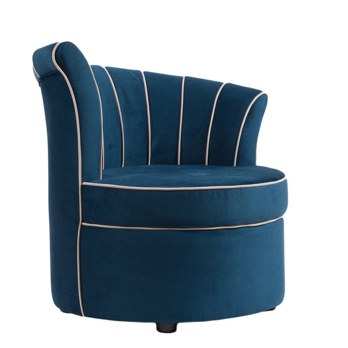 Кресло Shell синего цвета - купить Интерьерные кресла по цене 42500.0