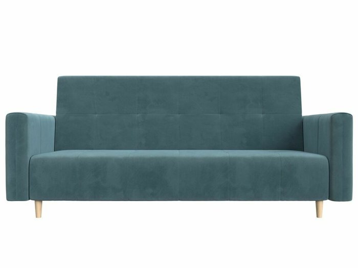 Прямой диван-кровать Вест бирюзового цвета - купить Прямые диваны по цене 28999.0