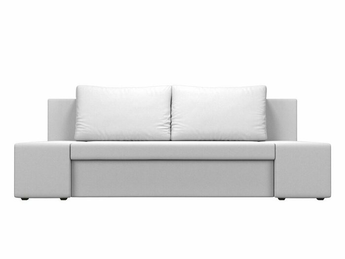 Прямой диван-кровать Сан Марко белого цвета (экокожа) - купить Прямые диваны по цене 22999.0