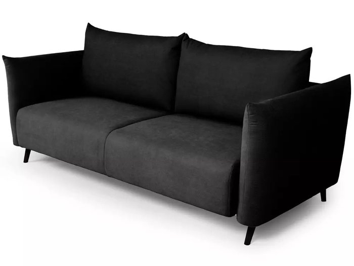 Диван-кровать Menfi в обивке из вельвета черного цвета  - лучшие Прямые диваны в INMYROOM