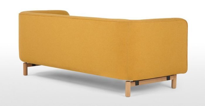 Трехместный диван Tribeca желтый - лучшие Прямые диваны в INMYROOM