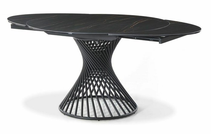 Раздвижной обеденный стол Tornado черного цвета - купить Обеденные столы по цене 206980.0