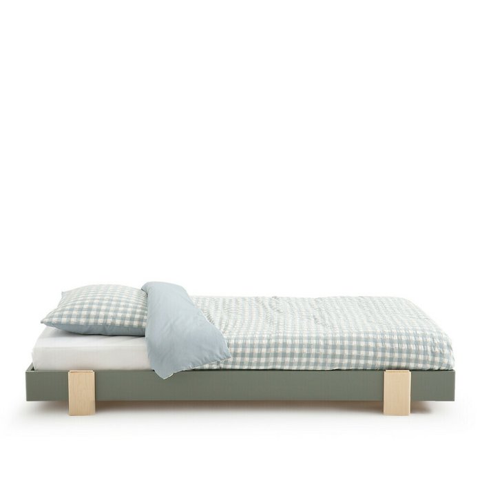 Кровать Pila 90x190 серого цвета без подъемного механизма - лучшие Одноярусные кроватки в INMYROOM