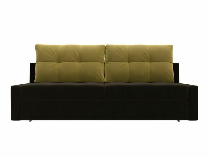 Прямой диван-кровать Мартин желто-коричневого цвета - купить Прямые диваны по цене 39999.0
