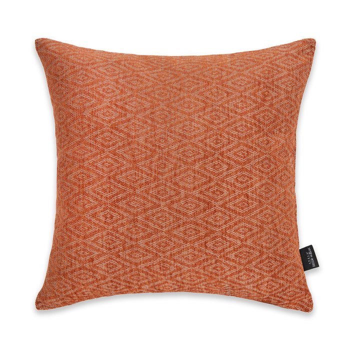 Декоративная подушка Zoom Rhombus Orange оранжевого цвета