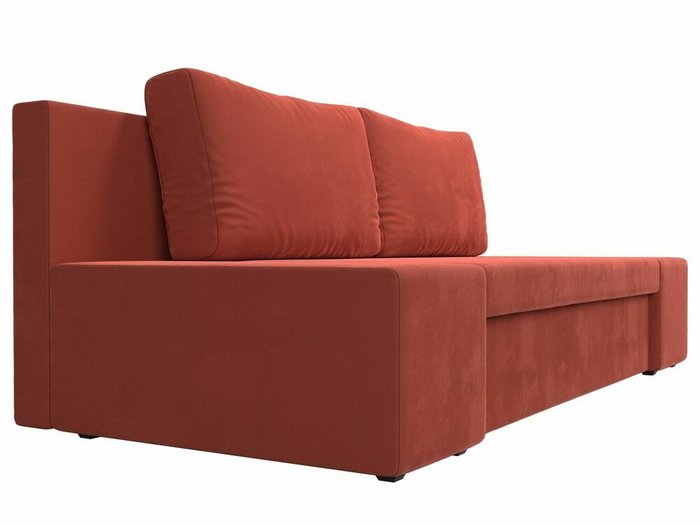 Прямой диван-кровать Сан Марко кораллового цвета - лучшие Прямые диваны в INMYROOM