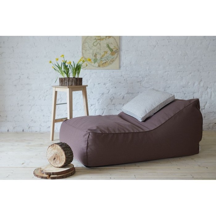 Кресло-лежак для двоих коричневого цвета