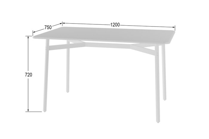 Стол обеденный Кросс белого цвета - купить Обеденные столы по цене 11485.0