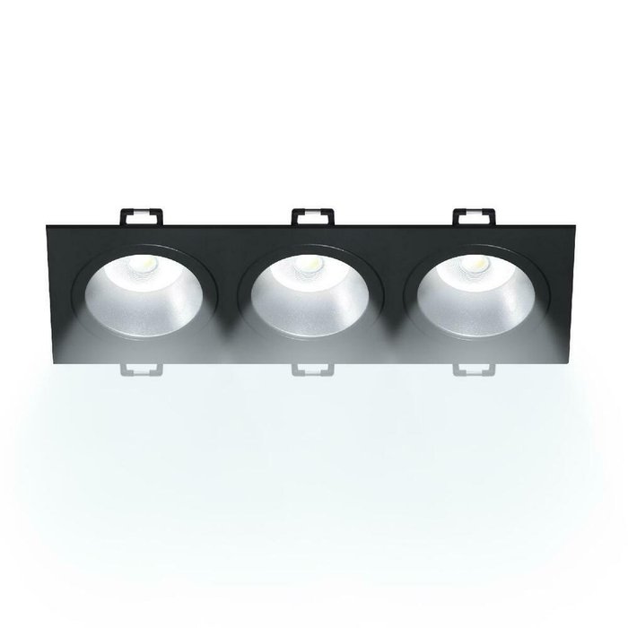 Встраиваемый светильник Artin 51428 2 (металл, цвет черный) - купить Встраиваемые споты по цене 546.0