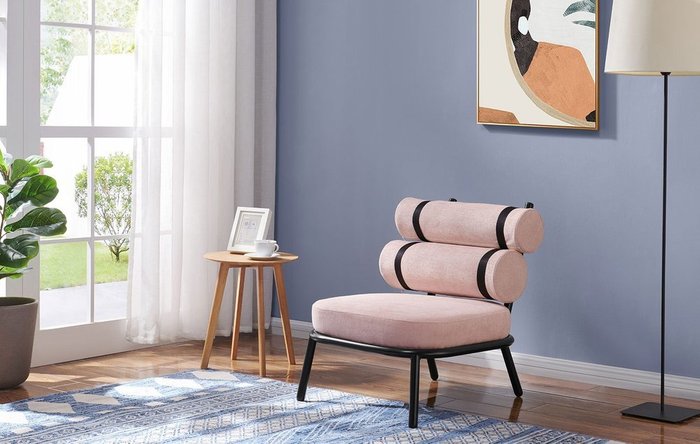 Кресло Erica розового цвета - купить Интерьерные кресла по цене 26781.0