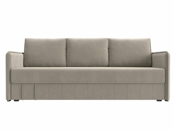 Прямой диван-кровать Слим бежевого цвета с пружинным блоком - купить Прямые диваны по цене 46999.0