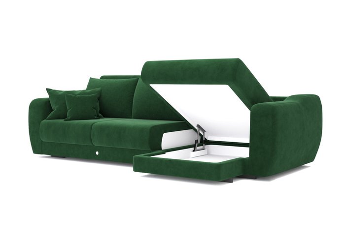 Угловой диван-кровать зеленого цвета - купить Угловые диваны по цене 270000.0