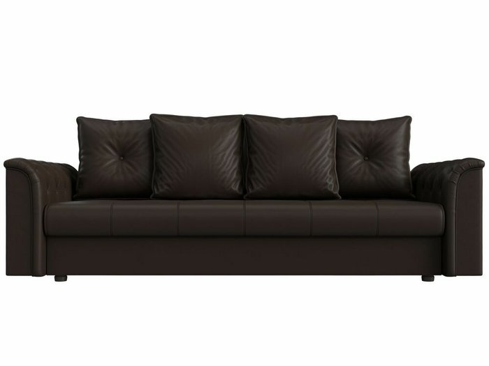 Диван-кровать Сиеста темно-коричневого цвета  - купить Прямые диваны по цене 39999.0