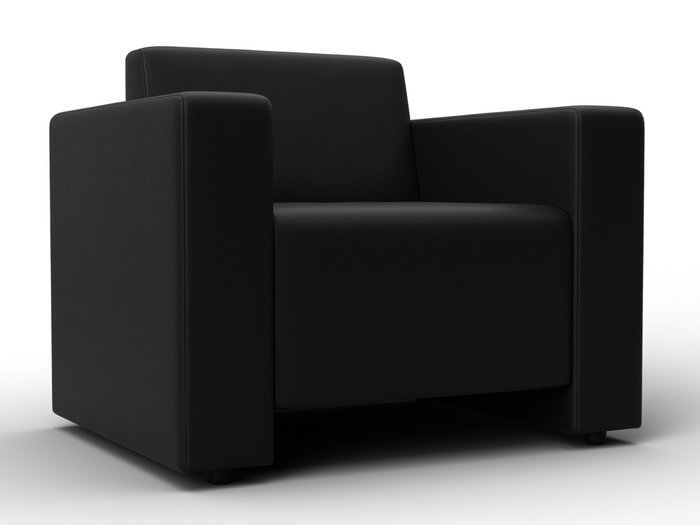 Кресло Лига-093 черного цвета (экокожа)