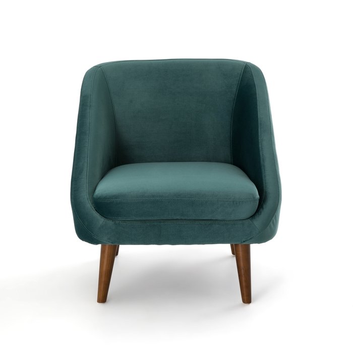 Кресло велюровое Smon темно-зеленого цвета - купить Интерьерные кресла по цене 33279.0