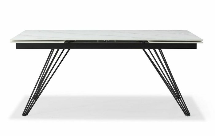 Раскладной обеденный стол Parma черно-белого цвета - купить Обеденные столы по цене 115280.0