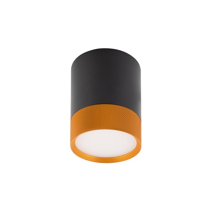 Точечный накладной светильник черно-золотого цвета - купить Накладные споты по цене 649.0