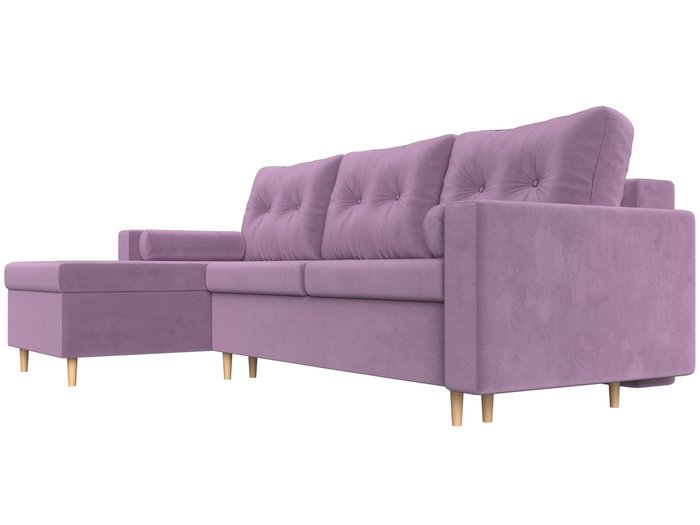 Угловой диван-кровать Белфаст сиреневого цвета левый угол - лучшие Угловые диваны в INMYROOM