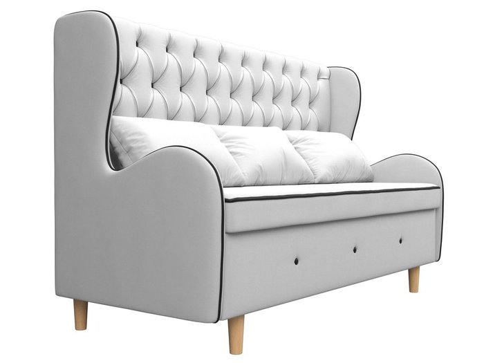 Диван Сэймон Люкс белого цвета (экокожа) - лучшие Прямые диваны в INMYROOM
