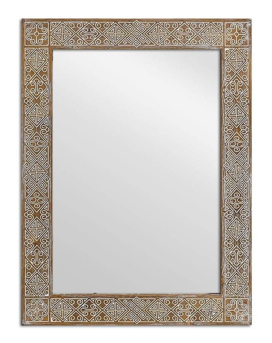 Зеркало настенное Ladoga Walnut 60x80 в раме коричневого цвета