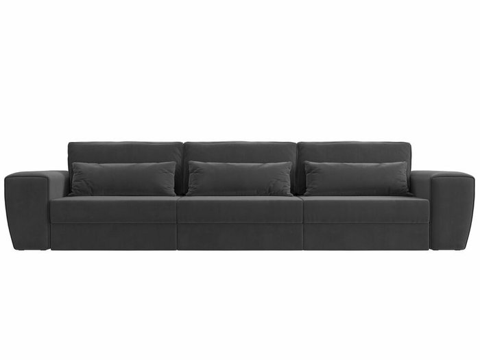 Прямой диван-кровать Лига 008 Long серого цвета - купить Прямые диваны по цене 65999.0