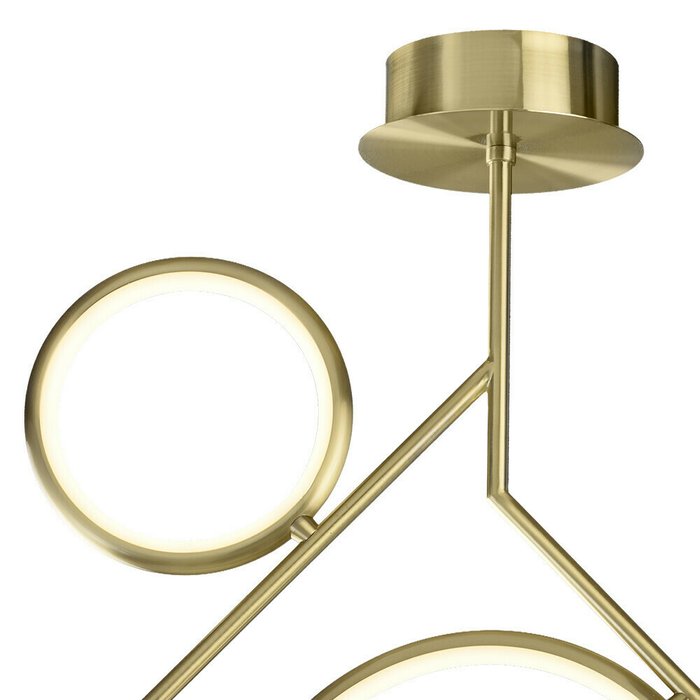 Подвесная светодиодная люстра Olimpia Oro золотого цвета - лучшие Подвесные люстры в INMYROOM