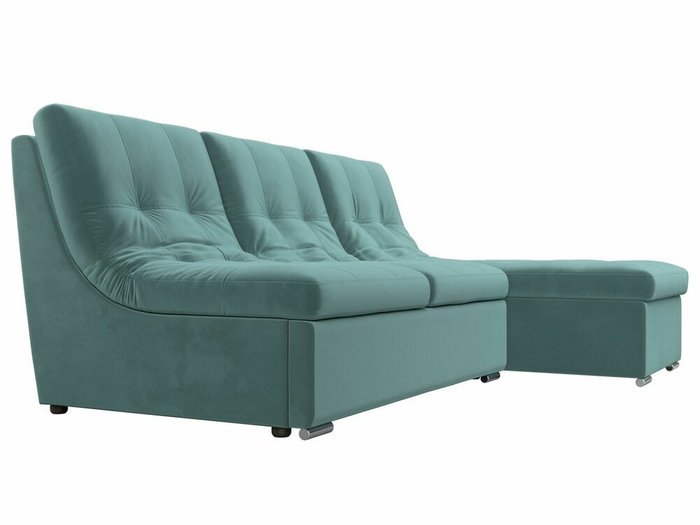 Угловой диван-кровать Релакс бирюзового цвета угол правый - лучшие Угловые диваны в INMYROOM
