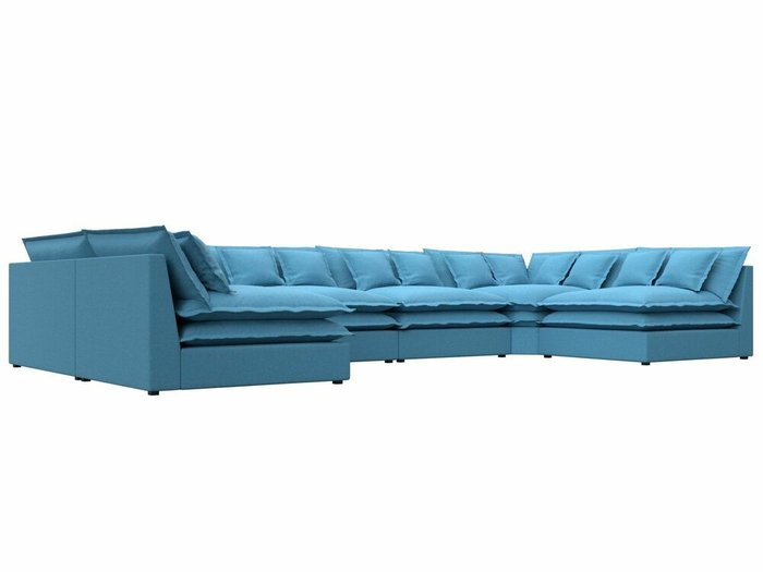 Угловой диван Лига 040 голубого цвета  - лучшие Угловые диваны в INMYROOM