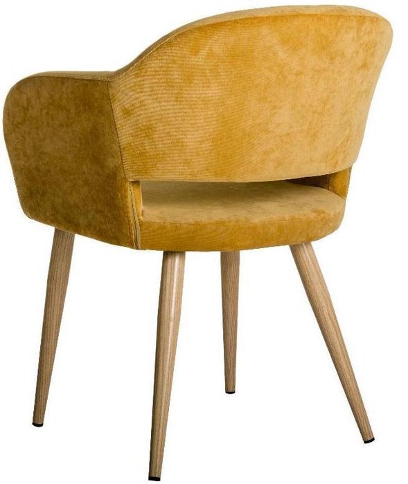 Стул Oscar желтого цвета с бежевыми ножками - лучшие Обеденные стулья в INMYROOM