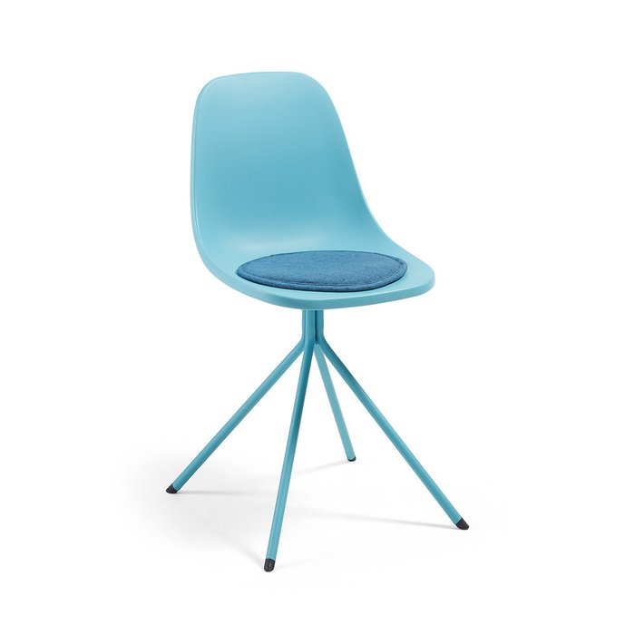 Подушка на стул Stick синего цвета  - купить Подушки для стульев по цене 2990.0