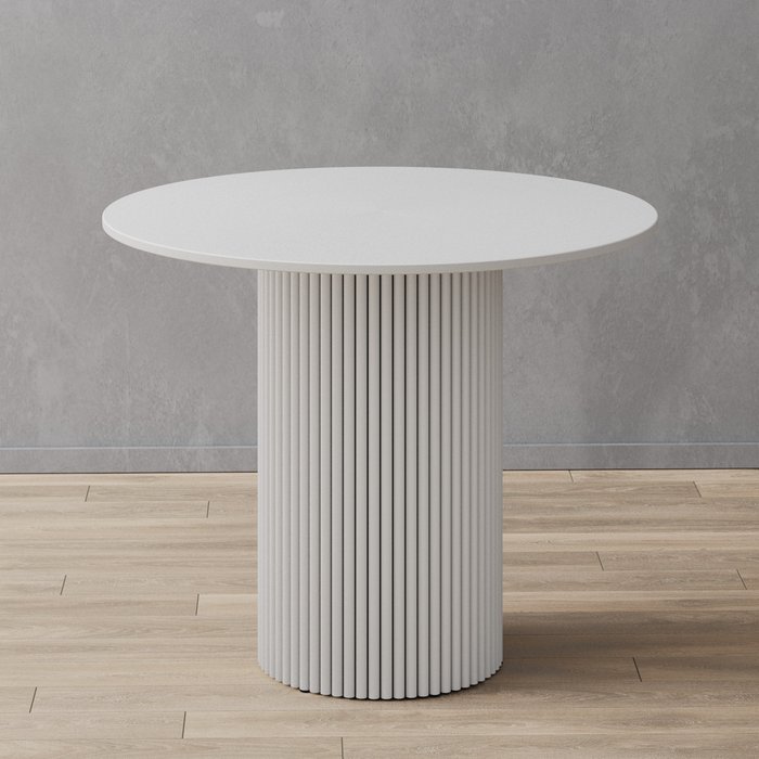 Обеденный стол Trubis Wood L 90 белого цвета - лучшие Обеденные столы в INMYROOM