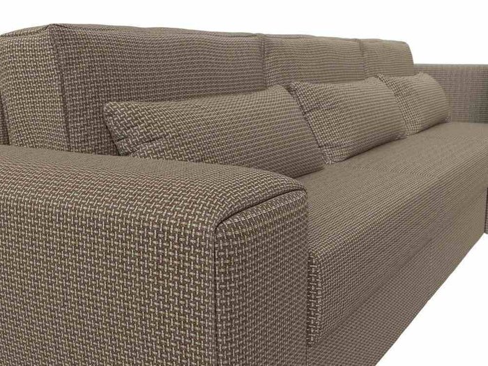 Угловой диван-кровать Лига 008 Long бежево-коричневого цвета правый угол - лучшие Угловые диваны в INMYROOM