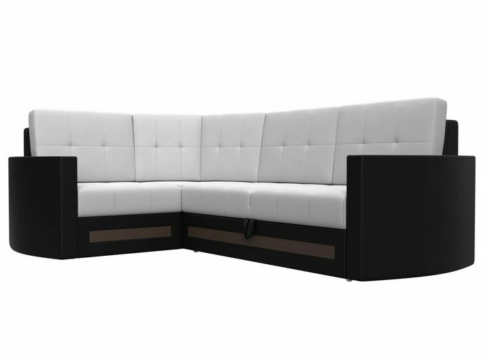 Угловой диван-кровать Белла белого цвета (экокожа) левый угол - лучшие Угловые диваны в INMYROOM