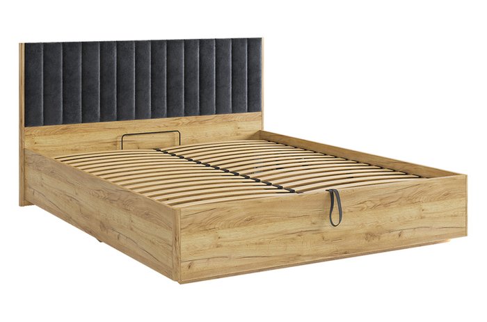 Кровать Адам 160х200 бежево-серого цвета с подъемным механизмом  - купить Кровати для спальни по цене 20890.0