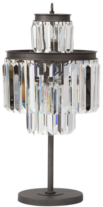 Дизайнерская настольная лампа из металла и стекла