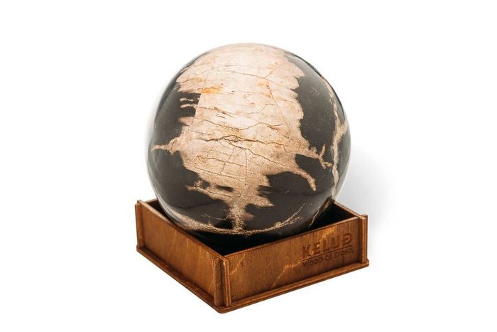 Декоративный шар из окаменелого дерева 383658 - купить Фигуры и статуэтки по цене 5150.0