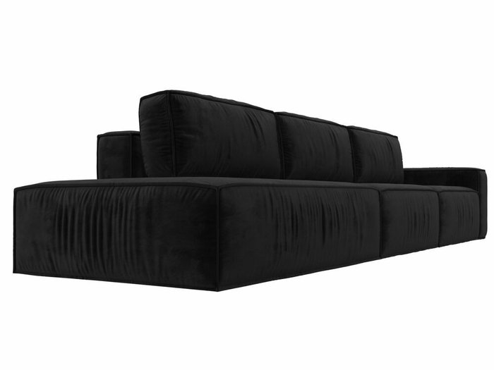 Диван-кровать Прага Модерн Лонг черного цвета подлокотник справа - лучшие Прямые диваны в INMYROOM