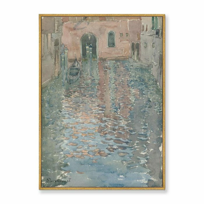 Репродукция картины на холсте Venetian Canals, 1898г. - купить Картины по цене 21999.0