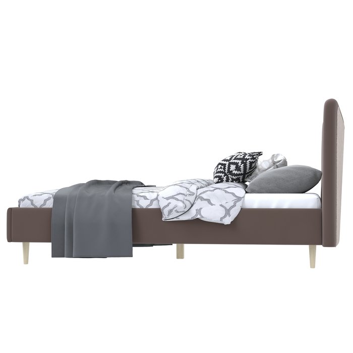 Кровать Финна 140x200 коричневого цвета - купить Кровати для спальни по цене 29990.0