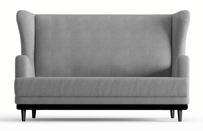 Диван прямой Грэмми в обивке из велюра светло-серого цвета  - купить Прямые диваны по цене 17990.0