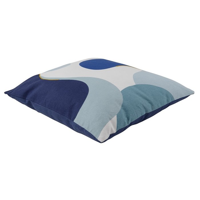 Подушка декоративная из хлопка Freak fruit синего цвета - купить Декоративные подушки по цене 1390.0