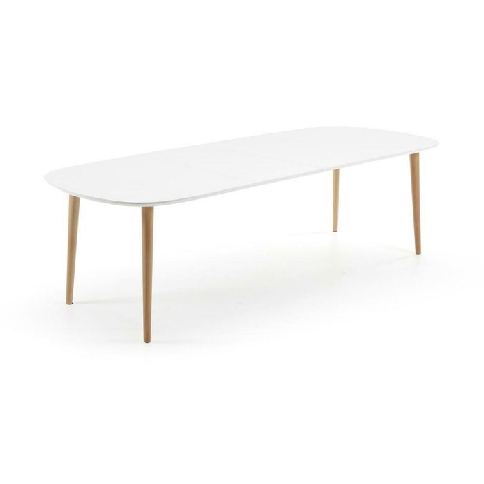 Обеденный стол Oakland White из натурального массива дерева - лучшие Обеденные столы в INMYROOM