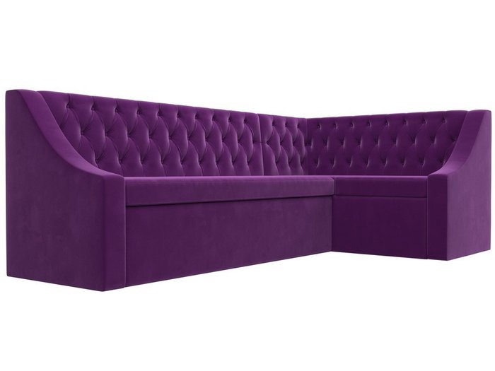 Кухонный угловой диван-кровать Мерлин фиолетового цвета правый угол - лучшие Угловые диваны в INMYROOM