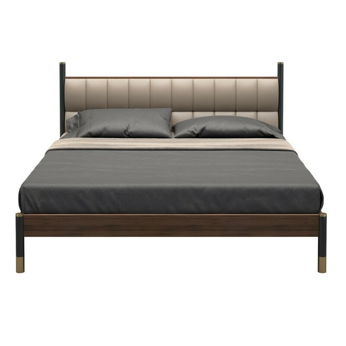 Кровать Benissa 180х200 бежево-коричневого цвета - купить Кровати для спальни по цене 159900.0