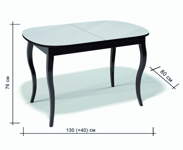 Стол раздвижной обеденный бело-коричневого цвета - купить Обеденные столы по цене 29750.0