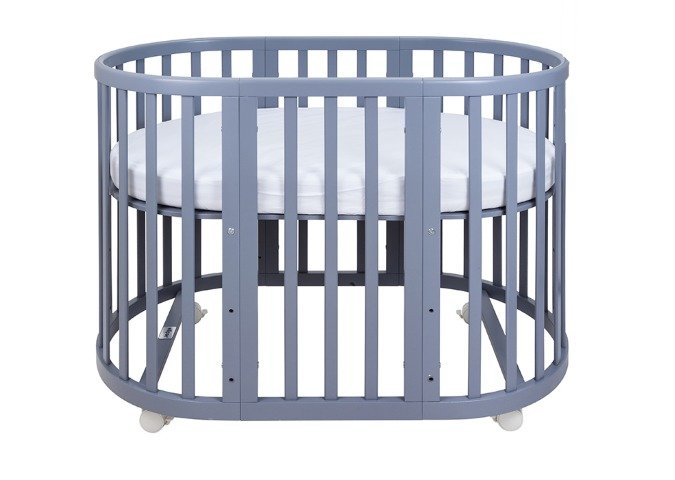 Кроватка-трансформер Ellipsebed 70х120 серого цвета Кроватка-трансформер Ellipsebed 70х120 серого цвета