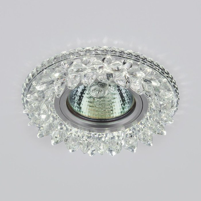 Точечный светильник с LED подсветкой 2212 MR16 CL прозрачный Nubi - купить Встраиваемые споты по цене 636.0