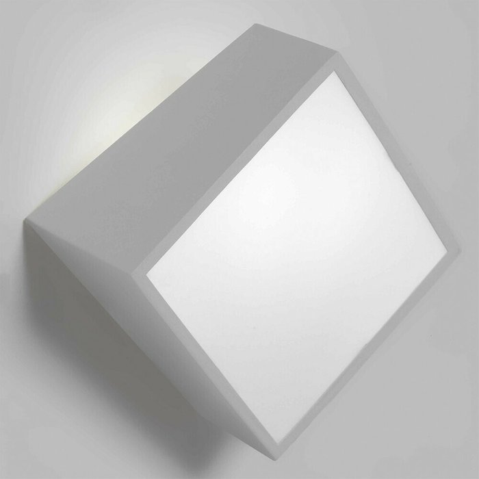 Уличный настенный светодиодный светильник Mini бело-серебряного цвета