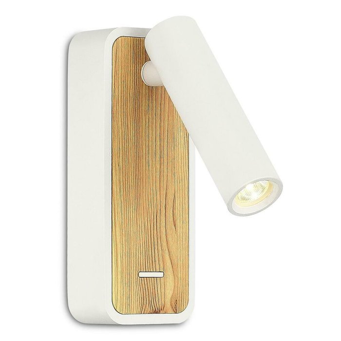 Светильник настенный ST-Luce Белый, Светлое дерево/Белый LED 1*3W 3000K Настенные светильники Светильник настенный ST-Luce Белый, Светлое дерево/Белый LED 1*3W 3000K Настенные светильники